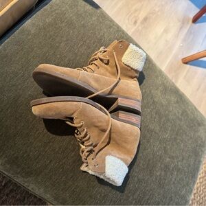 Beige Faux Fur Lined Boots Sole Society